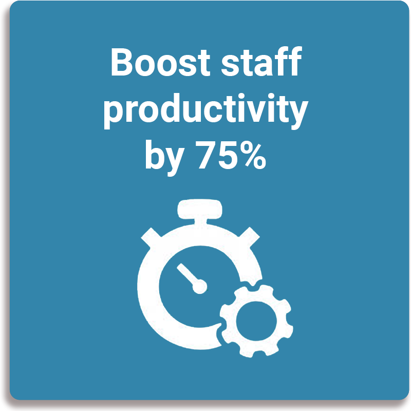 Boost staff productivity by 75%