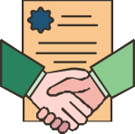Handshake of two businessmen with an agreement signifying the partnership between UTR and our clients.