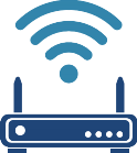Router with signal image above it
